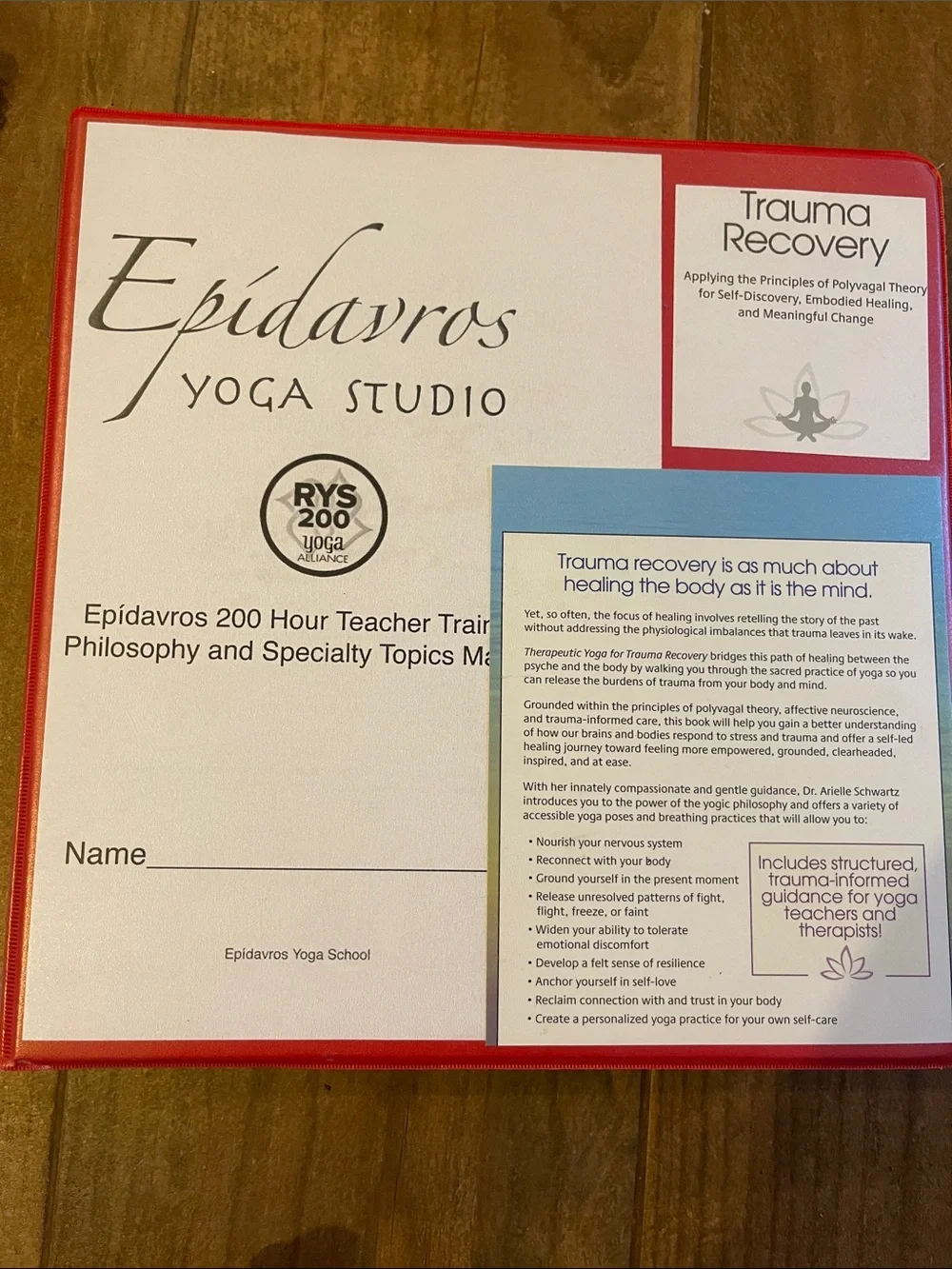 Yoga School Notes, Therapeutic Yoga, Trauma recovery, Anatomy, Asana Manual